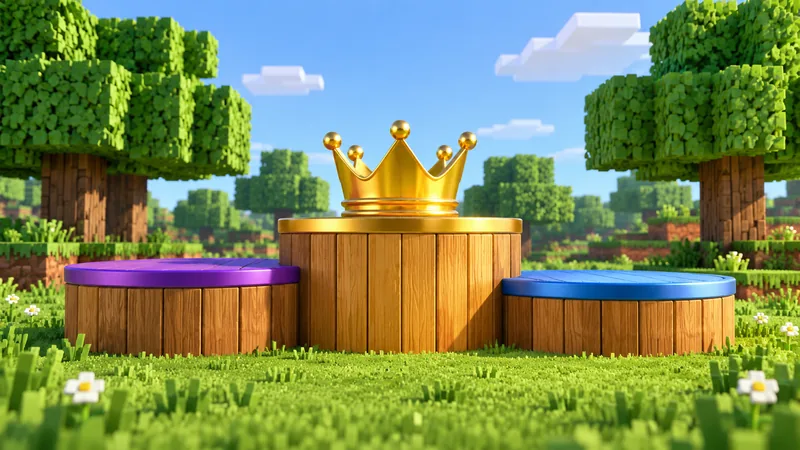 Three class podiums on grass